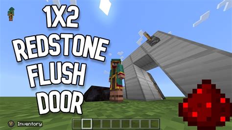 Best Flush 1x2 Redstone Door Minecraft Youtube