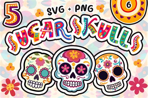 Sugar Skulls Svg Vol 6 Graphic By Sellingpod · Creative Fabrica