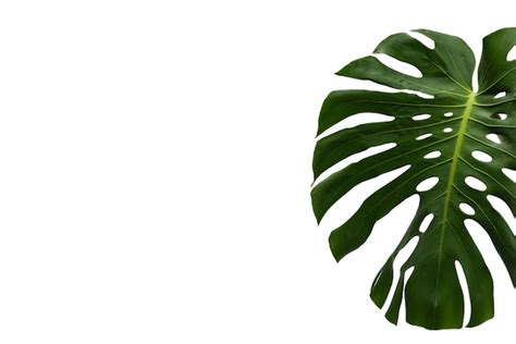 Planta Verde Monstera Isolada Em Um Fundo Branco Foto Premium