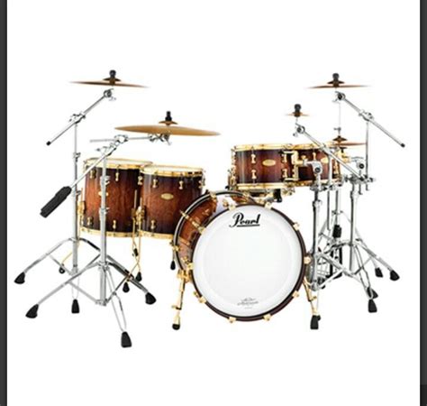 brown drum set  multiple drums  instruments