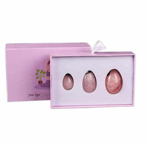 3 Unids Set De Cuarzo Rosa Natural Yoni Huevo Mujeres Ejercicio Kegel