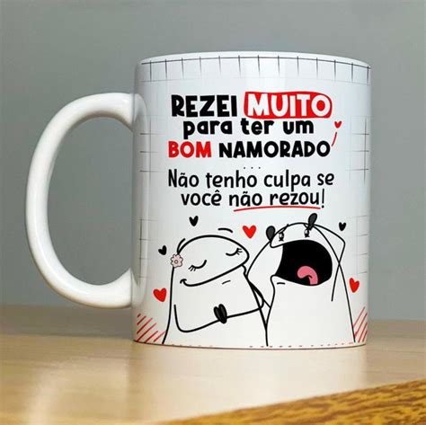 Caneca Engracada Flork Rezei Muito Para Ter Um Bom Namorados