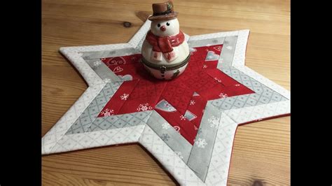 Star Shaped Centerpiece In Patchwork With Images Christmas