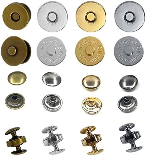 40 pcs 18mm DIY Fermoirs Pressions Bouton Magnétique Magnétiques