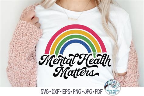 Mental Health Matters Svg Vintage Rainbow Svg