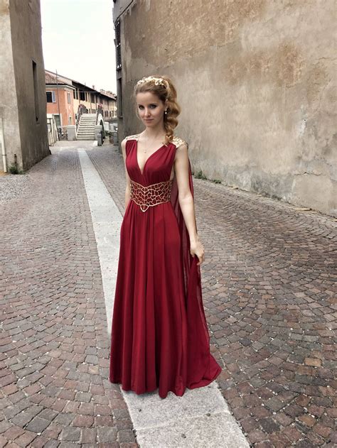 Game Of Thrones Inspired Daenerys Dress Grecian Gown Khaleesi Cosplay