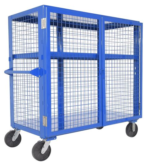 Vestil Blue Security Cart Heavy Duty Material Flow