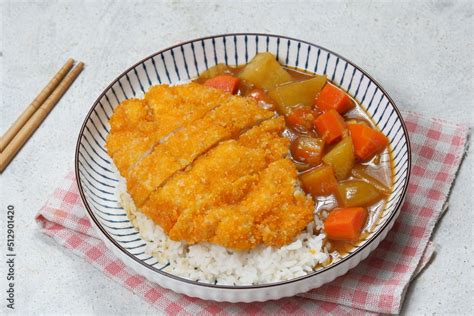 Japanese Curry Rice With Deep Fried Breast Chicken Cutlet Or Japanese Katsu Curry Japanese Food