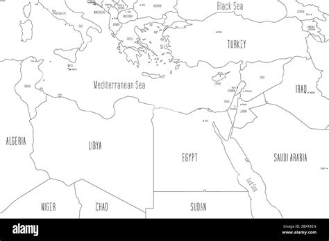 Map Of Eastern Mediterranean Countries