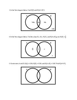 Ib Math Sl Venn Diagrams Problem Set By Carolina Ib Math Tpt