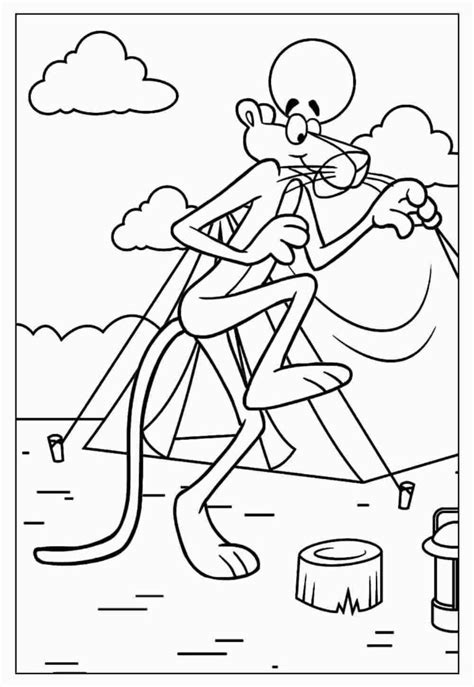 Colorir Pantera Cor De Rosa Personagens - Desenhos da Pantera Cor de Rosa para Imprimir e Colorir