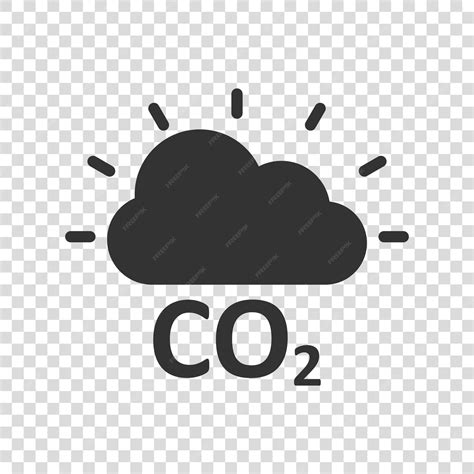 Premium Vector Co2 Emission Icon In Flat Style Cloud Disaster Vector