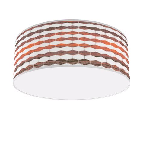 Weave Printed Shade Flushmount Ceiling Lamp Jefdesigns