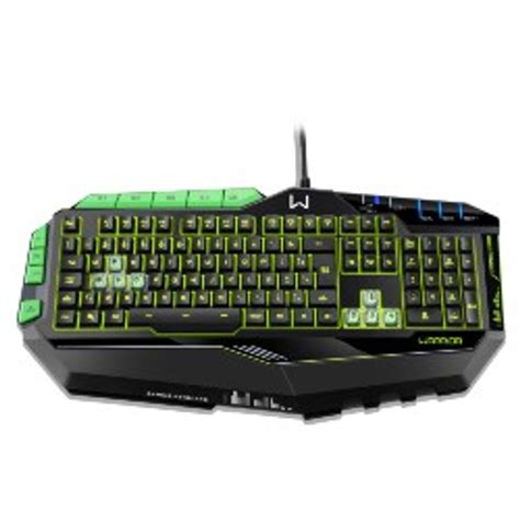 Teclado Gamer Warrior Com Teclas Macro Led Pretoverde Tc199 Warrior