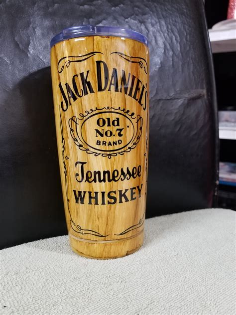 Resin Tumbler Men S Tumbler Jack Daniels Whiskey Wood Etsy