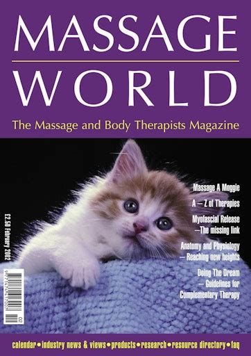 Massage World Magazine Massage World Feb 2002 Back Issue