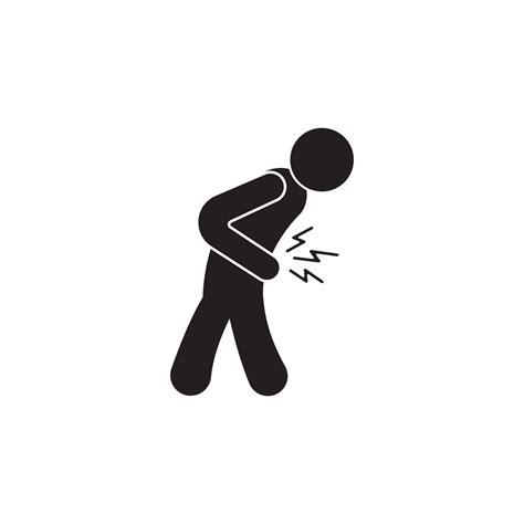 stomach ache or diarrhea logo or icon simple vector illustration design