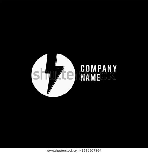 Black Lightning Logo Company Stock Vector (Royalty Free) 1526807264