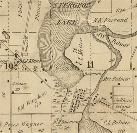 St Joseph County Michigan 1858 Old Wall Map Reprint With Etsy