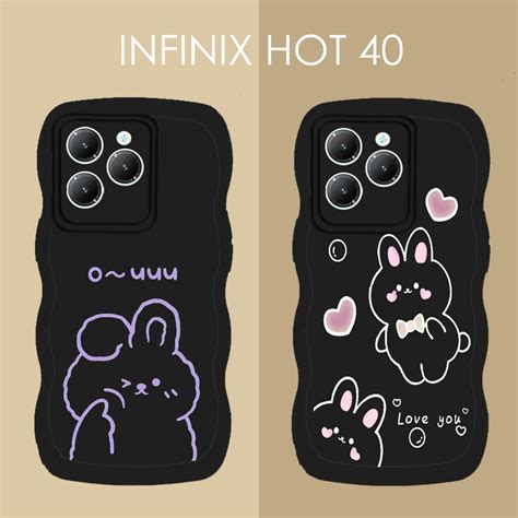 Jual BG05 Softcase Gelombang Hitam Type Infinix Hot 40 Hot 40i Smart 5 Smart 7 Smart 8 Hot 8