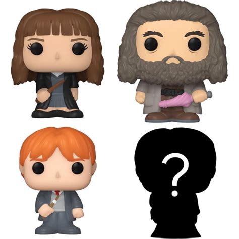 Funko Bitty Pop Harry Potter Pack 4 Hermione Granger Rubeus Hagrid Ron