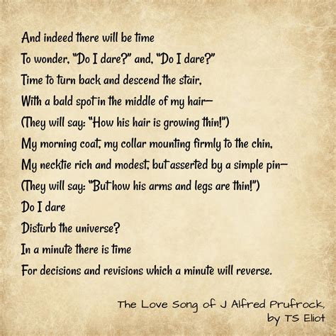 The Love Song Of J Alfred Prufrock By T S Eliot Learning And