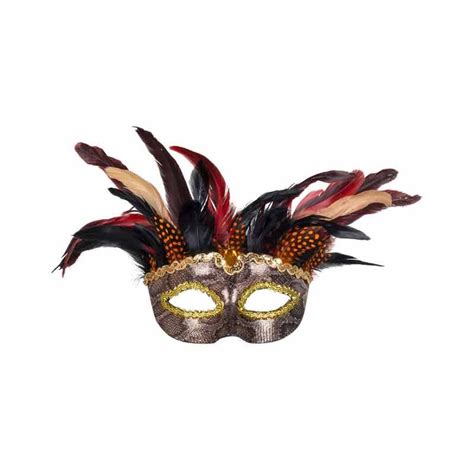 Snakeskin Feathered Masquerade Mask Party Delights