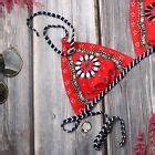 Womens Sexy Brazilian Tie Side Triangle Thong Bikini Set Beach Swimwear