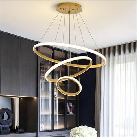 Buy Cruv Modern Led Chandelier Creative Ring Pendant Lamp With