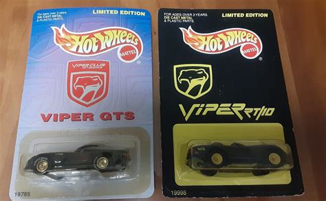 2x Hot Wheels Dodge Viper GTS Viper RT 10 Limited Editions Viper Club