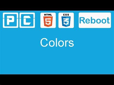 HTML5 And CSS3 Beginners Tutorial 19 Working With Colors YouTube