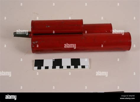 Large Red Metal Whistle Of Three Tubes And Mouthpiece Made By Hugo A