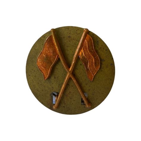 Original Old Ww2 Vintage Aif Military Australian Signals Badge On