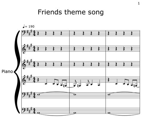 Friends theme song - Sheet music for Piano