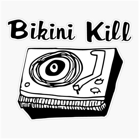 Onim Bikini Kill Logo Black Sticker Phone Decal Water Bottle Stickers Car Decals Funny