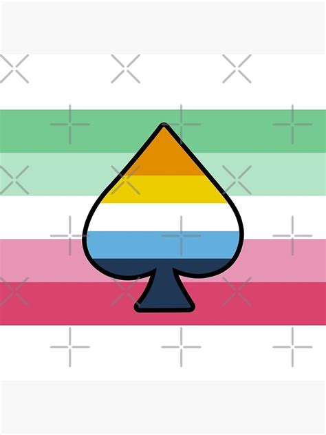 Aroace And Abrosexual Pride Flag With Ace Of Spades Poster For Sale By Lunyssa Redbubble