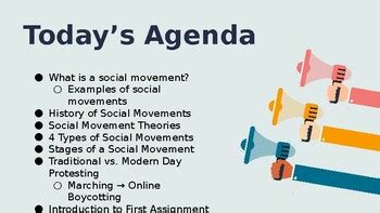 Social Movements Lesson Assignment Grade Sociology Tpt