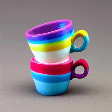 Rainbow Penguin Teacup Graphic · Creative Fabrica