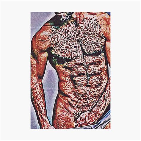 Lámina fotográfica Papi peludo arte gay homoerótico desnudo erótico masculino desnudos