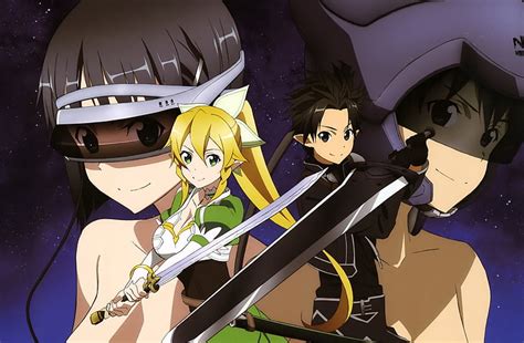 Hd Wallpaper Sword Art Online Kirito Sword Art Online Leafa Sword