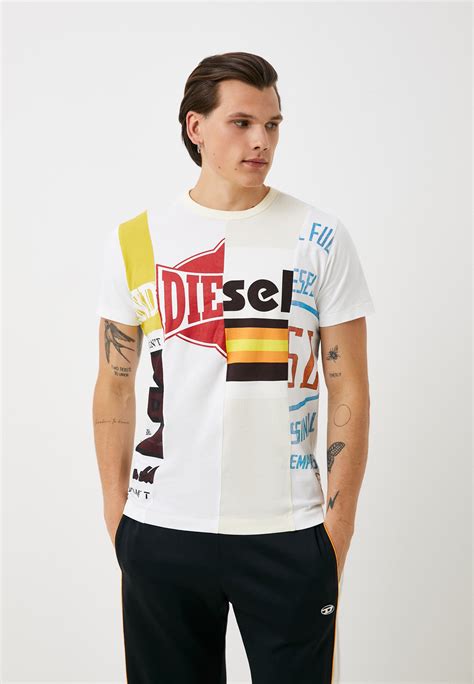 Футболка Diesel, цвет: белый, RTLACS262401 — купить в интернет-магазине ...