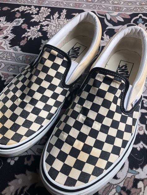 Vans Checkerboard Classic Slip On, Men's Fashion, Footwear, Sneakers on Carousell