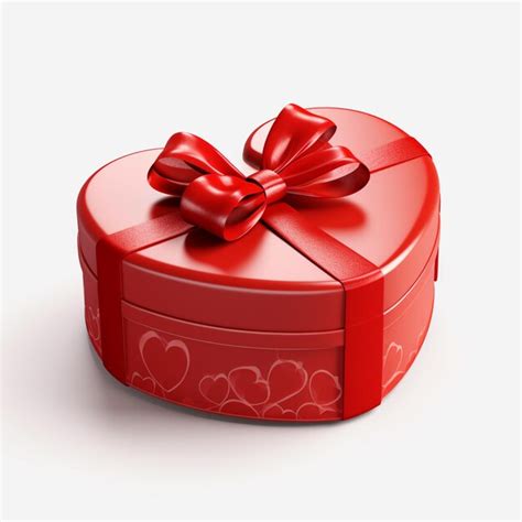 Premium AI Image Heart Shape Gift Box