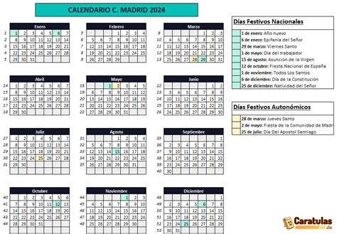 Calendario Laboral Comunidad De Madrid Excel 2025 【descargar Gratis】