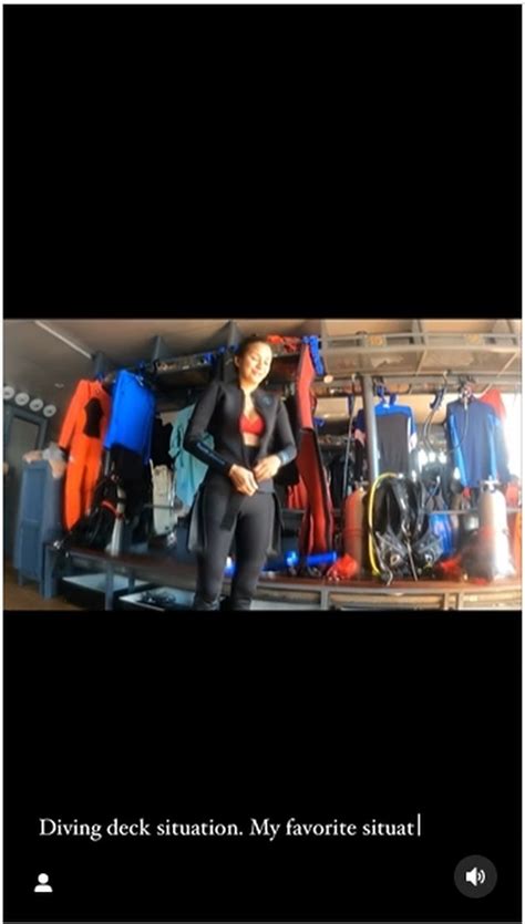 Portraits Of Kirana Larasati Wearing A Wetsuit Wearing A Red Bikini And Her Hot Body Becomes