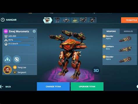 Dazzler Lantern Murometz Titan War Robots Gameplay YouTube