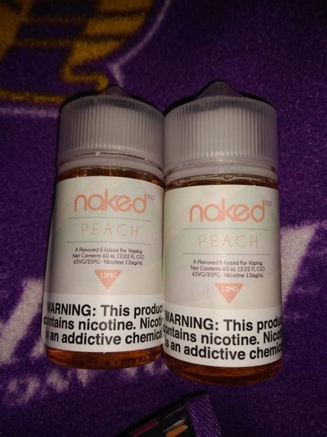 Peach By Naked 100 Original E Liquids 60ml Vape Juice
