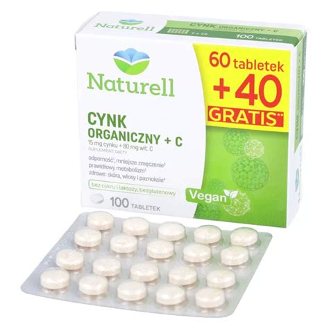 Naturell Cynk Organiczny C Tabletek Sk Ad Cena Opinie