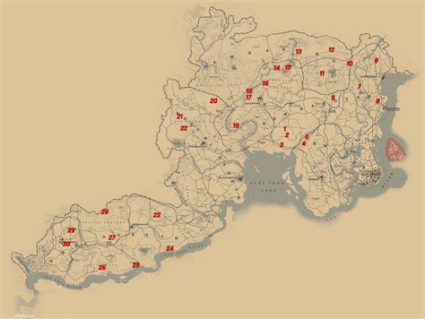 Red Dead Redemption 2 All Dinosaur Bones Map Hongiant