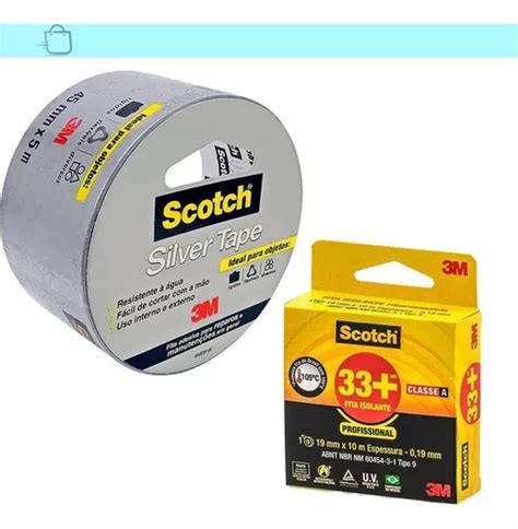 Cinta Adhesiva Aislante 3M Kit Fita Isolante E Silver Tape Scotch Color